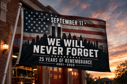 We Will Never Forget 9-11 Flag